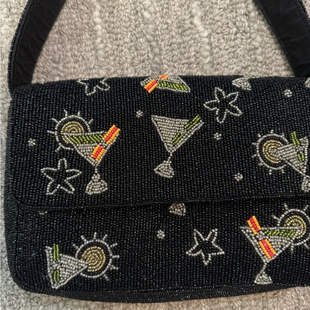 VIRAL Beaded cocktail Shoulder Bag with Cocktail Design Marshalls - Picture 2 of 3